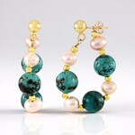 Golden Hematite Silver Earrings (Riya)