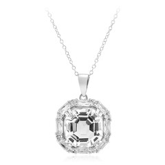 White Topaz Silver Necklace
