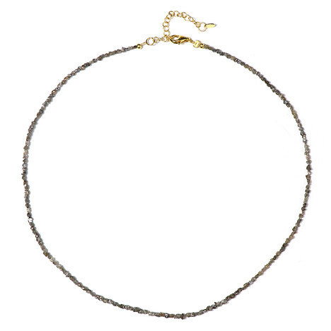 Champagner-Diamant-Silberhalskette