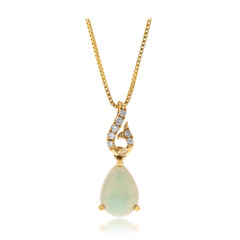 Collier en or et Opale Welo AAA