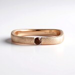 Anello in argento con Diamante Rosso I2 (de Melo)