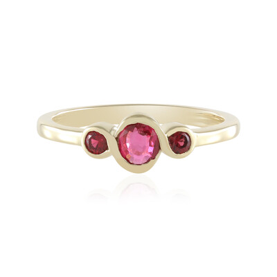 Pinkfarbener Spinell-Goldring