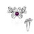 Magenta-Granat-Silberring