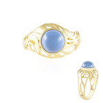 Blauer Opal-Silberring