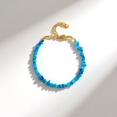 Bracciale in argento con Apatite Blu Neon
