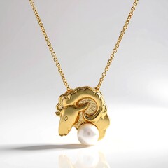 Collana in argento con Perla d'Acqua Dolce Bianca
