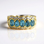 Aquamarin-Silberring (Gems en Vogue)