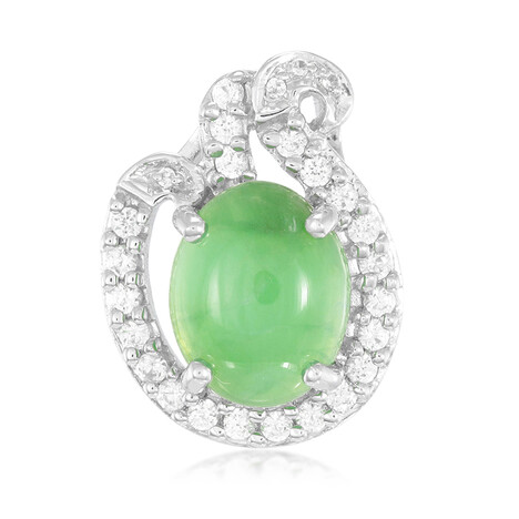 Colgante en plata con Crisoprasa imperial