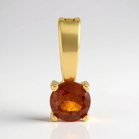 Ciondolo in oro con Cianite Arancione della Tanzania