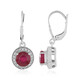 Boucles d'oreilles en argent et Rubis de Bemainty