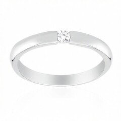 Zilveren ring met een Diamant SI1 (G)