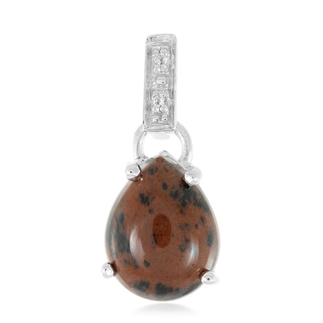 Mahogany Obsidian Silver Pendant