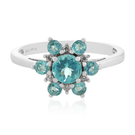 Anillo en plata con Apatita azul