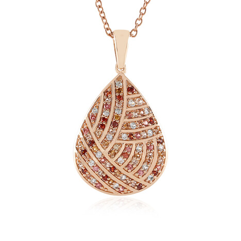 Collar en plata con Zircón rojo (KM by Juwelo)