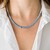 Collier en argent et Opale bleue