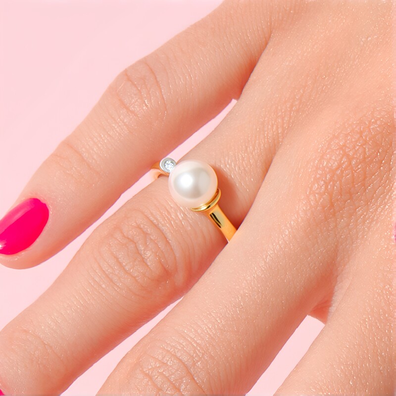 9K Akoya Pearl Gold Ring (TPC)