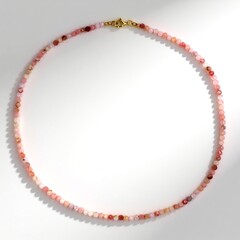 Pinkfarbener Opal-Silberhalskette