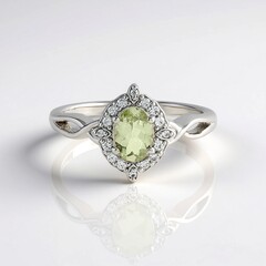 Anello in argento con Granato Menta Merelani