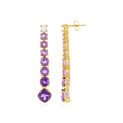 Sibirischer Amethyst-Silberohrringe