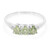 Zilveren ring met groene saffieren