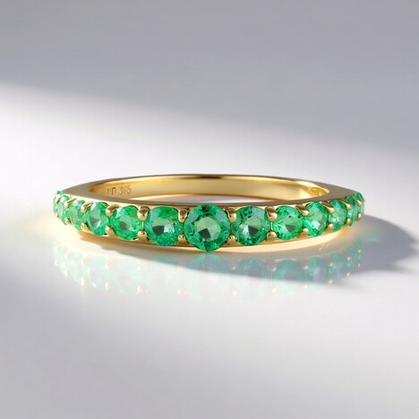 Anello in oro con Smeraldo Russo