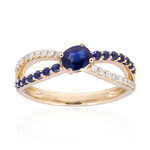Bague en or et Saphir bleu de Ceylan