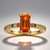 Anello in oro con Zaffiro Arancione Ban Ka Cha