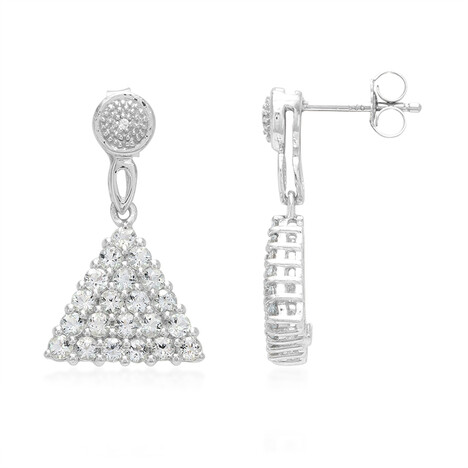 Aquamarine Silver Earrings