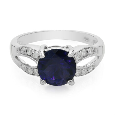 Zilveren ring met een Ceylon ioliet