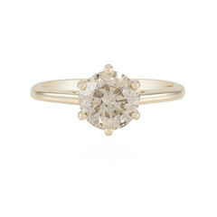 Gouden ring met een I2 Bruine Diamant