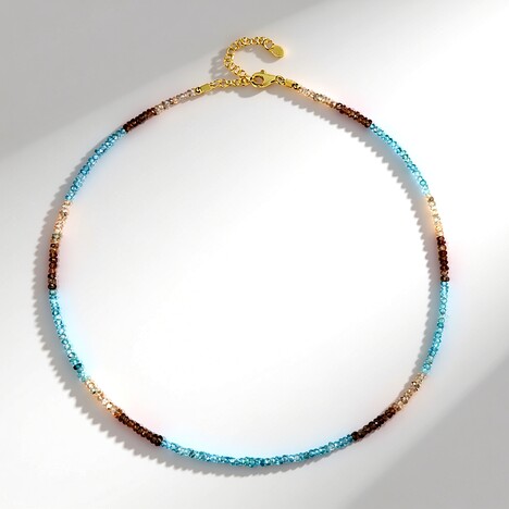 Collana in argento con Zircone Fancy