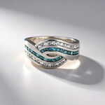 Anello in argento con Topazio Blu Londra