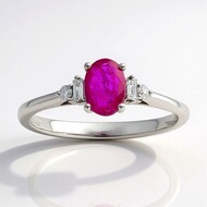 Anillo en oro con Rubí de Mozambique AAA