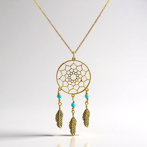 Collier en argent et Turquoise bleue de Mohavie (Jones Lee)
