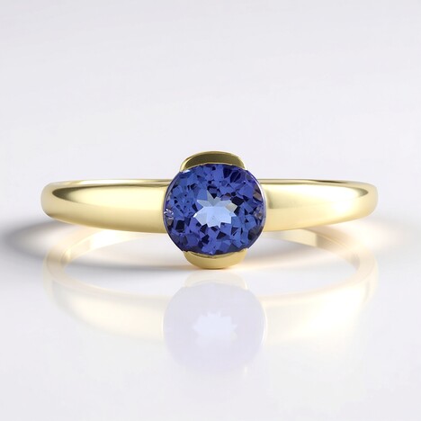 Anello in oro con Tanzanite AAA