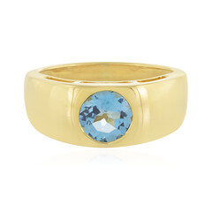 Bague en argent et Topaze bleu Suisse