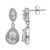 Boucles d'oreilles en argent et Topaze blanche