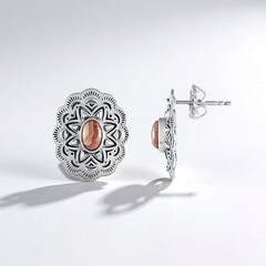 Orecchini in argento con Rodocrosite (Desert Chic)