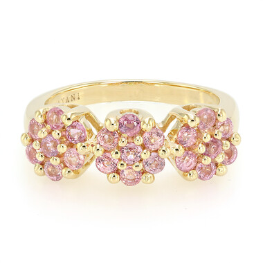 Nicht erhitzter Padparadscha-Saphir-Goldring (AMAYANI)