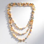 Collana in argento con Perla d'Acqua Dolce Bianca (TPC)