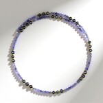 Collana rigida in acciaio con Tanzanite (Riya)