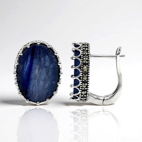 Orecchini in argento con Cianite del Nepal (Annette classic)