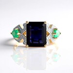 Anello in oro con Iolite (SUHANA)