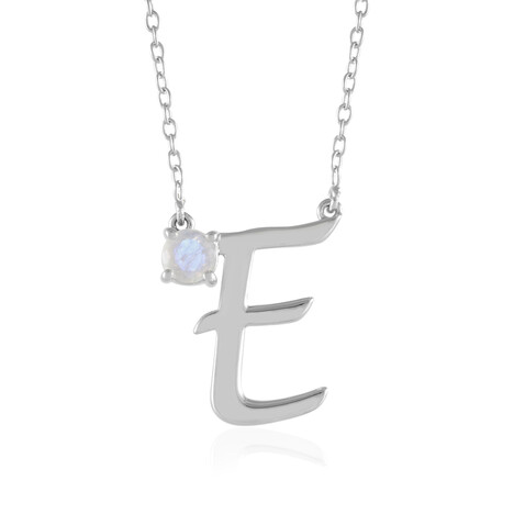 Regenbogen-Mondstein-Silbercollier