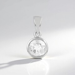 Ciondolo in argento con Quarzo Bianco