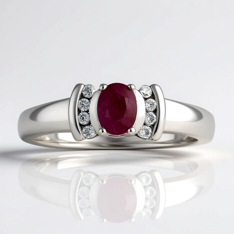Anello in argento con Rubino Keniano