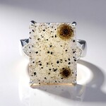 Anello in argento con Agata Glitter