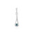 Colgante en plata con Diamante azul I2