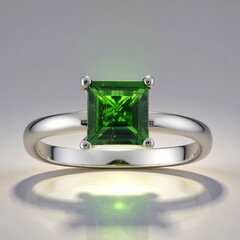 Anello in argento con Diopside Russo