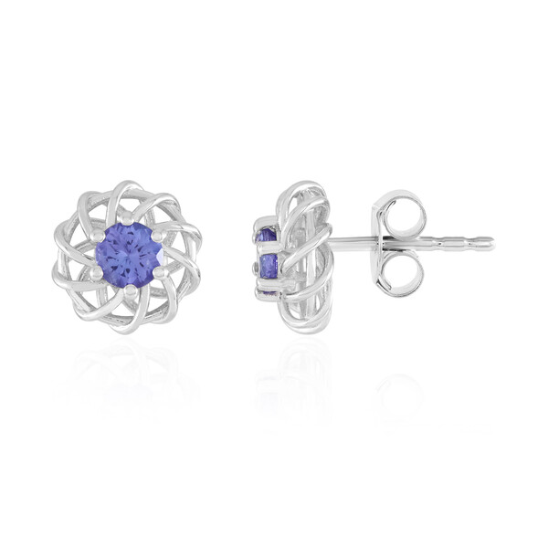 Pendientes en plata con Tanzanita